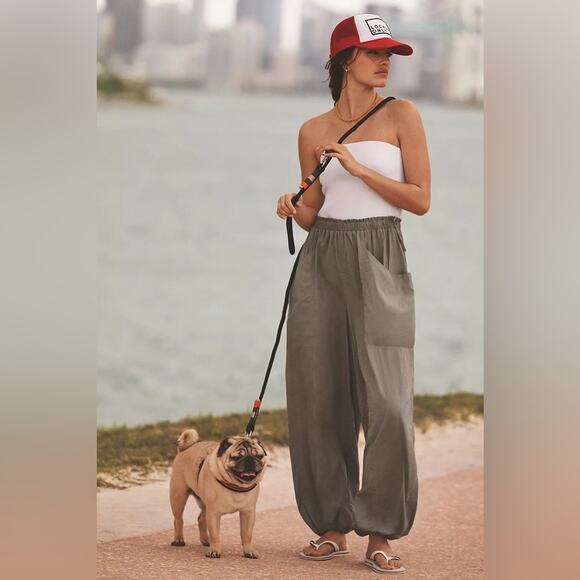 Daily Practice Anthropologie Best Shot Jumpsuit Green White Twofer Strapless XS - Picture 5 of 10